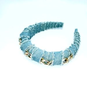 DENIM CHAIN HAIRBAND